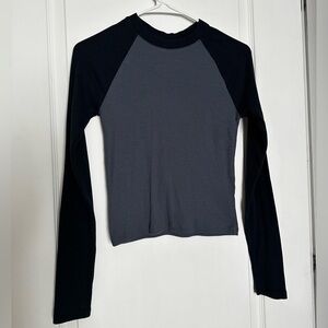 Hollister Long Sleeve Baseball Baby Tee